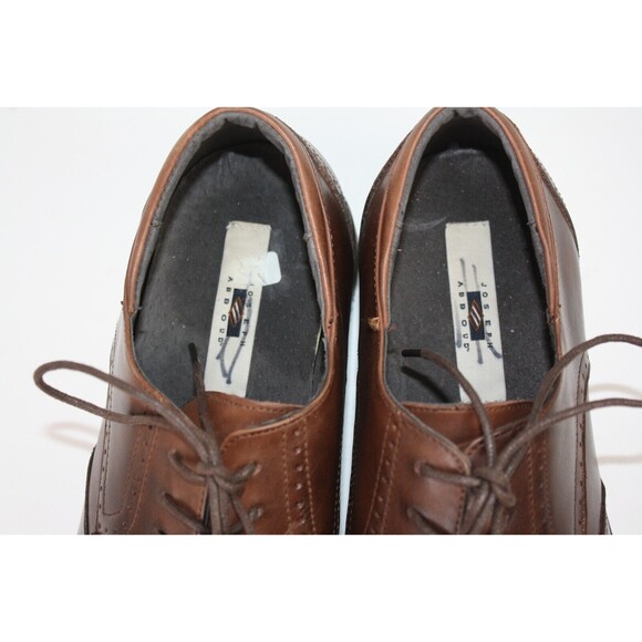 Joseph Abboud Wingtip Oxford Brouge Chestnut Leather Men\'s Dress Shoes sz 12D main image 7